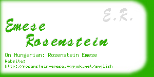 emese rosenstein business card